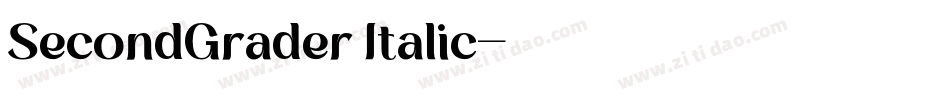 SecondGrader Italic字体转换